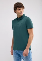 STREET ONE MEN Poloshirt Grün/Türkis/Dunkelgrün