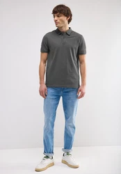 STREET ONE MEN Poloshirt Dunkelgrau/Grau/Hellgrau