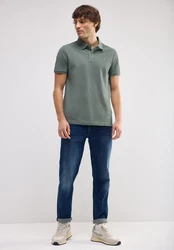 STREET ONE MEN Poloshirt Grün/Dunkelgrün