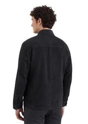 Marc O'Polo Lederjacke Schwarz/Dunkelgrau/Grau/Dunkelblau