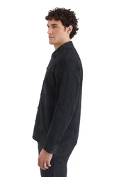 Marc O'Polo Lederjacke Schwarz/Dunkelgrau/Grau/Dunkelblau