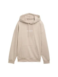 TOM TAILOR Denim Sweatshirt Relaxed Hoodie Beige/Khaki/Braun