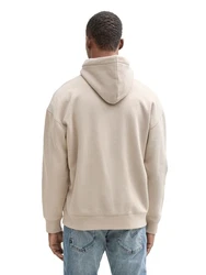 TOM TAILOR Denim Sweatshirt Relaxed Hoodie Beige/Khaki/Braun