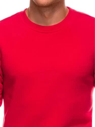 Edoti Sweatshirt mit Rundhalsausschnitt Rot