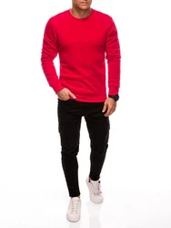Edoti Sweatshirt mit Rundhalsausschnitt Rot