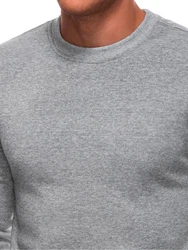 Edoti Sweatshirt mit Rundhalsausschnitt Grau/Dunkelgrau