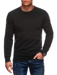 Edoti Sweatshirt mit Rundhalsausschnitt Schwarz