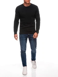 Edoti Sweatshirt mit Rundhalsausschnitt Schwarz