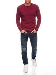 Edoti Sweatshirt mit Rundhalsausschnitt Dunkelrot/Bordeaux/Rot