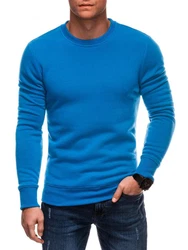 Edoti Sweatshirt mit Rundhalsausschnitt Blau/Hellblau