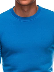 Edoti Sweatshirt mit Rundhalsausschnitt Blau/Hellblau