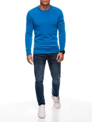 Edoti Sweatshirt mit Rundhalsausschnitt Blau/Hellblau