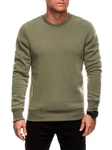 Edoti Sweatshirt mit Rundhalsausschnitt Dunkelgrün/Khaki