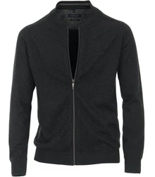 CASAMODA Strickjacke Dunkelgrau/Grau