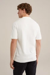 WE Fashion Poloshirt Weiß/Creme/Khaki