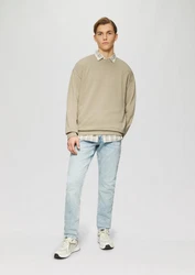 QS Sweatshirt mit Logo-Stickerei Beige/Khaki/Braun