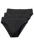 CiTO Slip Herren 3er Pack (3-St) Dunkelgrau/Grau/Schwarz