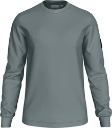Calvin Klein Jeans Langarmshirt Badge Waffle LS Tee Blau/Türkis/Grau/Grün/Hellblau