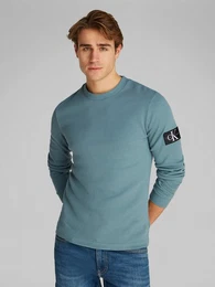 Langarmshirt BADGE WAFFLE LS TEE mit Logopatch