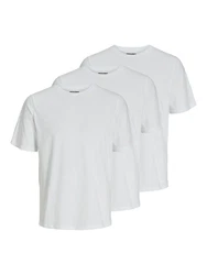 JACK & JONES T-Shirt Under Grau/Hellgrau/Weiß