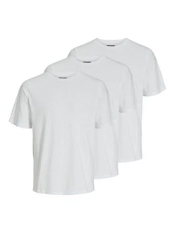 JACK & JONES T-Shirt Under Grau/Hellgrau/Weiß JACK & JONES T-Shirt Under Grau/Hellgrau/Weiß