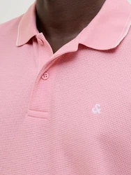 JACK & JONES Poloshirt JJEAUSTIN Rosa/Rot