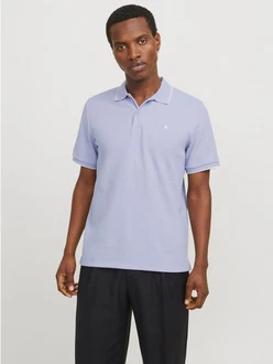 JACK & JONES Poloshirt JJEAUSTIN Hellblau/Blau/Fliederfarben