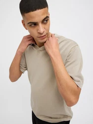 Jack & Jones Kurzarmpullover JJELEO KNIT POLO SS LN Khaki/Beige/Braun