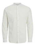 Jack & Jones Langarmhemd JJEBREEZE BAND SHIRT LS SN Weiß/Khaki Jack & Jones Langarmhemd JJEBREEZE BAND SHIRT LS SN Weiß/Khaki