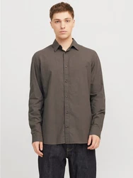 JACK & JONES Hemd 'JJESummer' Khaki/Grau/Dunkelgrau/Braun/Dunkelbraun/Dunkelgrün