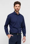 Eterna Langarmhemd Modern Fit Comfort Fit Non Iron Dunkelblau/Blau