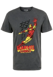 Marvel Comics T-Shirt Iron Man Rot/Dunkelgrau/Silber/Hellgrau/Braun