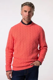 Rundhalspullover Pullover Zopfstrick bis 84/86