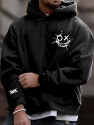 RMK Hoodie Herren Kapuzenpullover Langarm Hellgrau/Dunkelgrau