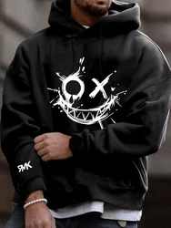 RMK Hoodie Herren Kapuzenpullover Langarm Hellgrau/Dunkelgrau