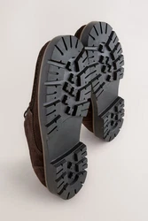 Next Schuh mit Blatteinsatz und Profilsohle Schnürschuh Braun/Dunkelbraun