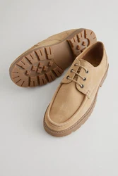 Next Schuh mit Blatteinsatz und Profilsohle Schnürschuh Beige/Braun
