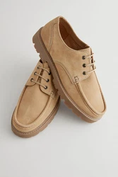 Next Schuh mit Blatteinsatz und Profilsohle Schnürschuh Beige/Braun