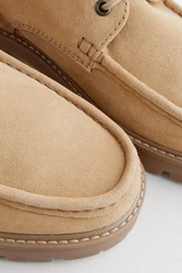 Next Schuh mit Blatteinsatz und Profilsohle Schnürschuh Beige/Braun