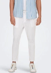 ONLY & SONS 7/8-Hose ONSLinus (1-tlg) Weiß/Creme