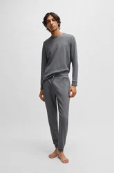 HUGO Pyjamahose Austin Hellgrau/Dunkelgrau/Grau