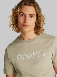 Calvin Klein T-Shirt CP-DOUBLE LOGO T-SHIRT Khaki