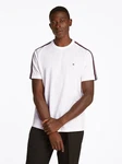 Tommy Hilfiger Kurzarmshirt GLOBAL STRIPE TAPE TEE Weiß/Creme/Dunkelrot/Rot/Lila