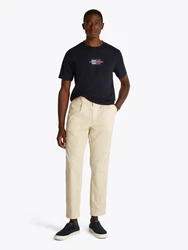 Tommy Hilfiger Kurzarmshirt FLAG BOX TEE Mit Rundhalsausschnitt Dunkelblau/Schwarz/Blau/Grau