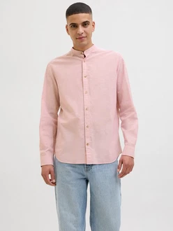 Jack & Jones Langarmhemd JJESUMMER BAND SHIRT LS SN Rosa Jack & Jones Langarmhemd JJESUMMER BAND SHIRT LS SN Rosa