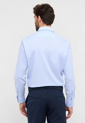 Eterna Langarmhemd Modern Fit Comfort Fit Non Iron Hellblau
