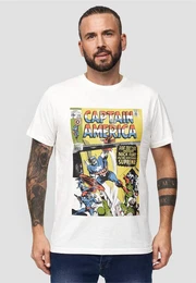T-Shirt Marvel Captain America Battles im lockeren Schnitt