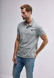 STREET ONE MEN Poloshirt Grau/Schwarz