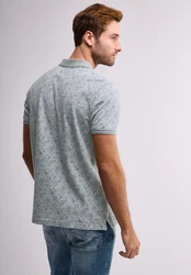 STREET ONE MEN Poloshirt Grau/Schwarz