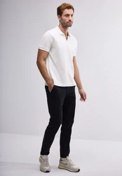 STREET ONE MEN Poloshirt Weiß/Creme/Grau